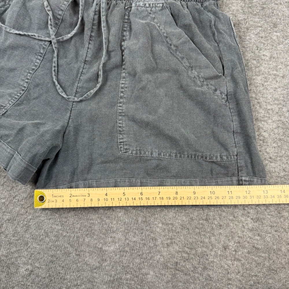 Universal Thread Shorts Womens Small Gray Linen Blend Drawstring Casual Cuffed - Picture 5 of 8